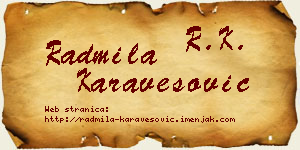 Radmila Karavesović vizit kartica